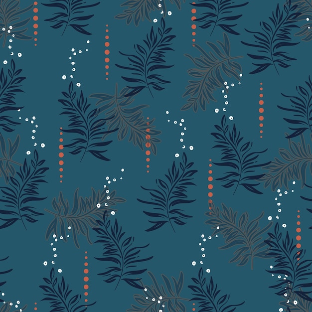 Stylowe botaniczne liście wektor wzór ilustracja