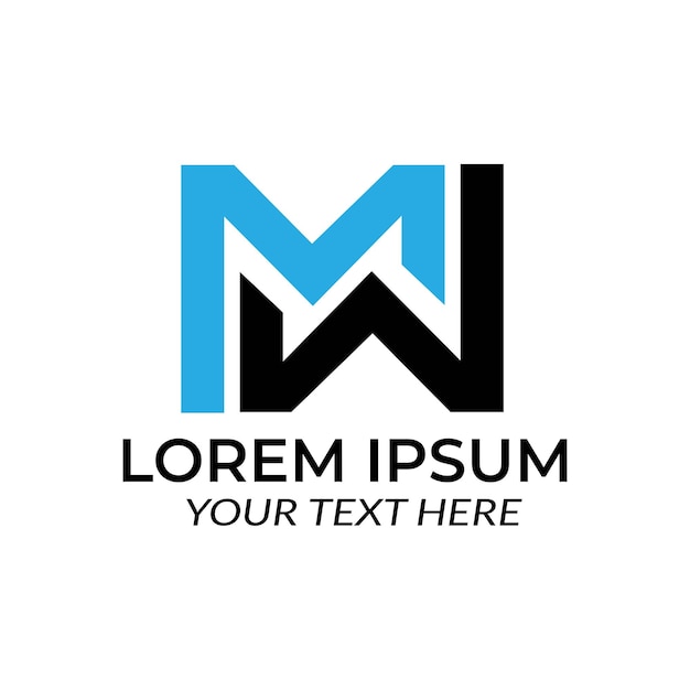 Stylowy logo litery MW Elegantny projekt monogramu