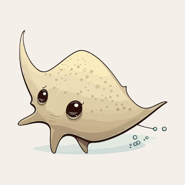 Stylu cartoon wektor ładny stingray