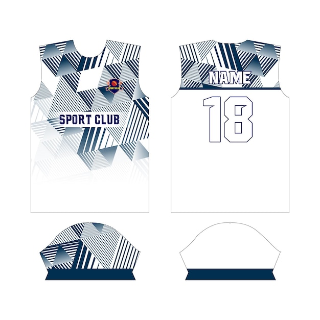 Plik wektorowy sublimation jersey design sport jersey design