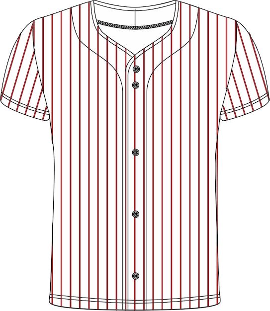Plik wektorowy sublimowana koszulka softball z pełnym guzikiem koszulka z dwoma guzikami i dekoltem w serek