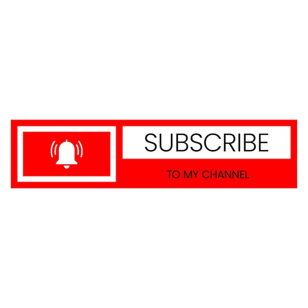 Plik wektorowy subskrybuj mój kanał youtube youtube błyszczące logo ikonę wektorową z ilustracją