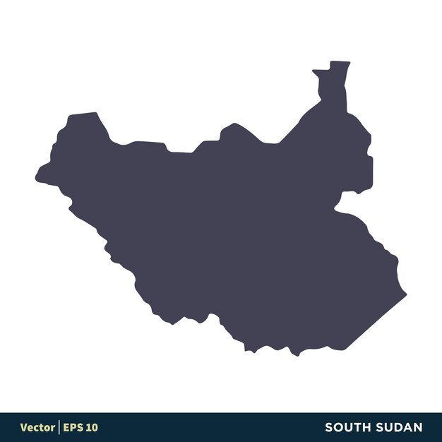 Sudan Południowy Afryka kraje mapa ikona wektor Logo szablon ilustracja projekt wektor Eps 10