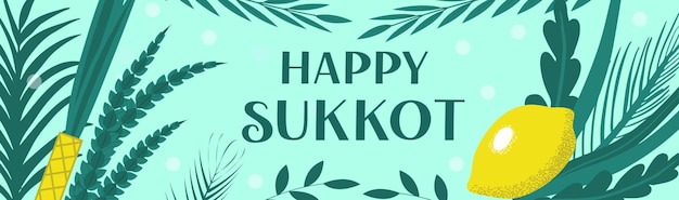 Plik wektorowy sukkot palma liście rama daktylowa palma leafes obramowanie błękitne niebo w tle