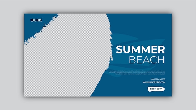 Summer Beach Krajobraz Tropikalny Baner Projekt Sezon Wakacje Napis Szablony Kart Podróży