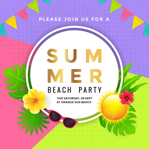 Summer Beach Party Flyer Design