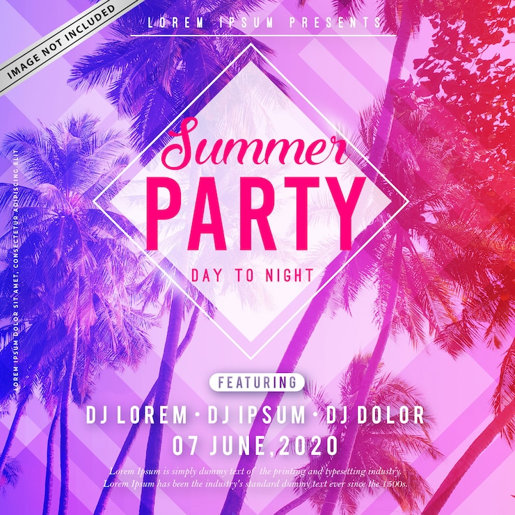 Wektor summer party poster