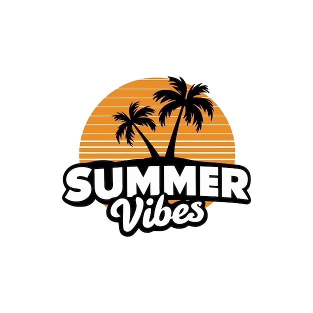 Summer Vibes Typography Design i Free Vector
