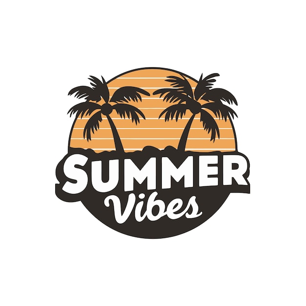 Summer Vibes Typography Design i Free Vector