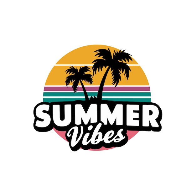 Summer Vibes Typography Design i Free Vector