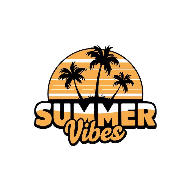 Summer Vibes Typography Design i Free Vector