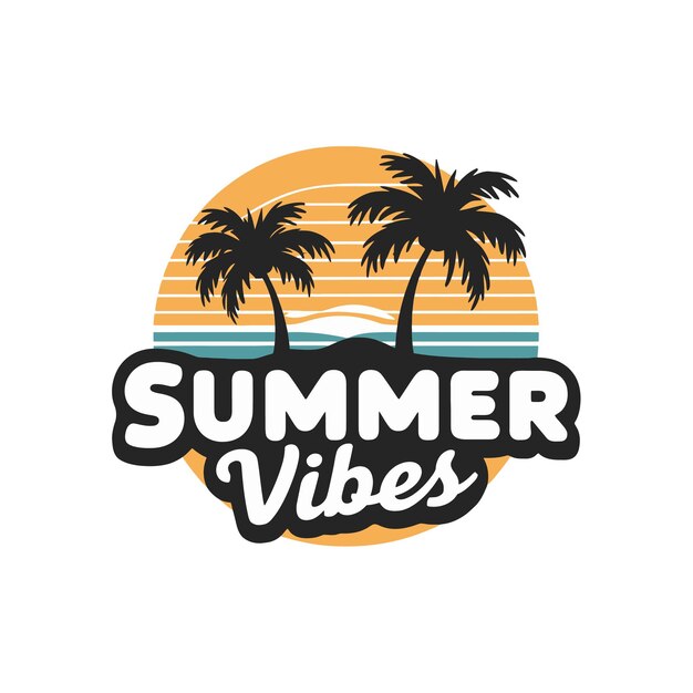 Summer Vibes Typography Design i Free Vector