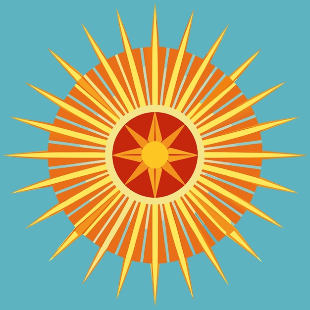 Sunburst pattern clip art i Vector Design z białym tłem