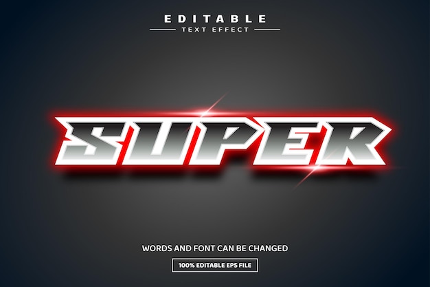 Super 3D edytowalny szablon efektu tekstowego