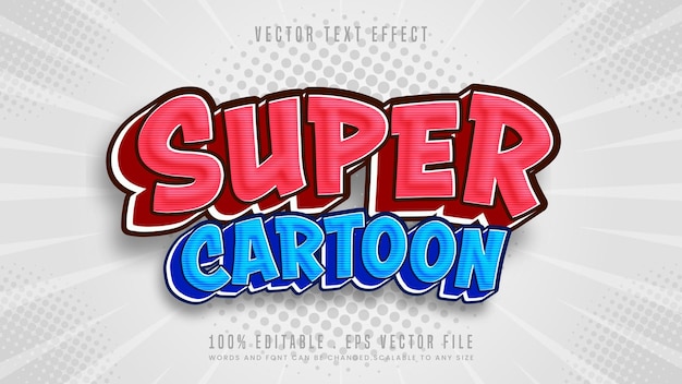 Super Cartoon 3d Edytowalny Styl Czcionki Z Efektem Tekstowym