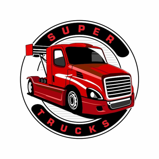 Super Ciężarówki Ilustracja Projekt Wektor