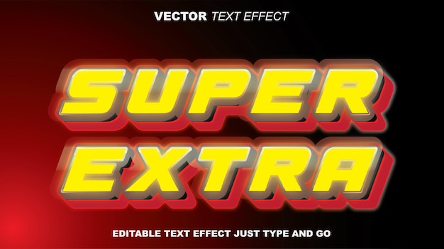 Plik wektorowy super dodatkowy efekt tekstowy