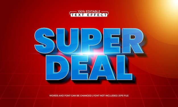 super edytowalny efekt tekstowy z stylem tekstu promocyjnego i sprzedaży