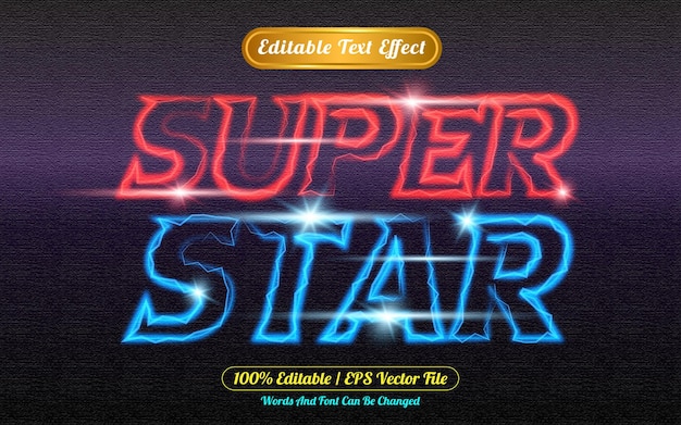 Super Gwiazda Edytowalny Efekt świetlny Z Motywem świetlnym