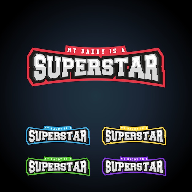 Plik wektorowy superstar power full typography