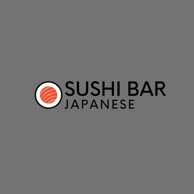 Plik wektorowy sushi bar logo szablon wektor obiekt i ikony dla etykiet lub odznak grafika godło japońskiej żywności