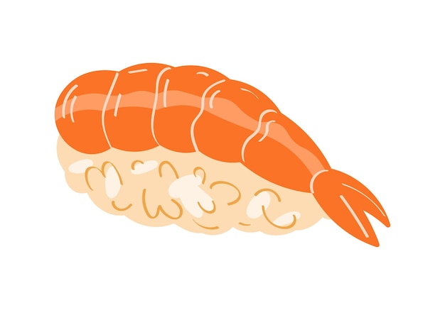 Sushi. Koncepcja przekąski, sushi, egzotyczne odżywianie, restauracja sushi, owoce morza. Ilustracja wektorowa
