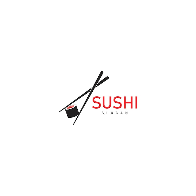 Sushi Logo Japońskie Jedzenie Azjatyckie Jedzenie Restauracja Ikona