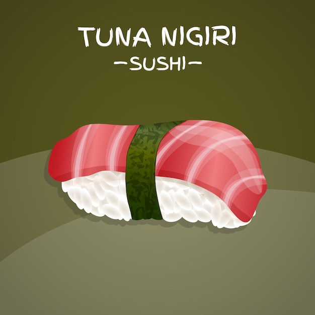 Plik wektorowy sushi z tuńczyka nigiri