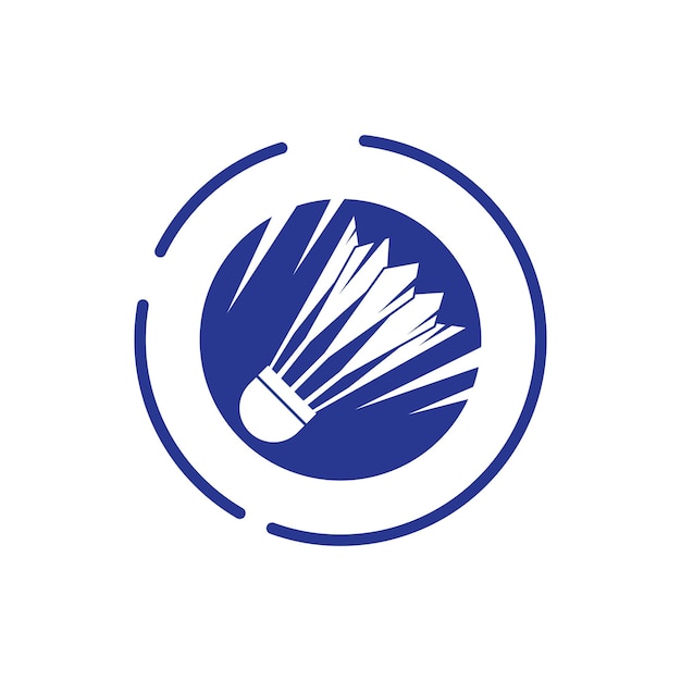 Suttle Kogut Badminton Logo Ilustracja Projekt Wektor