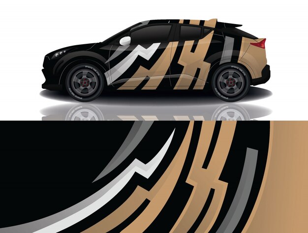 Suv Car Decal Wrap Wektor