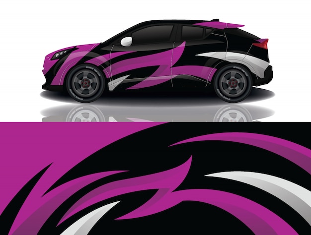 Plik wektorowy suv car decal wrap wektor