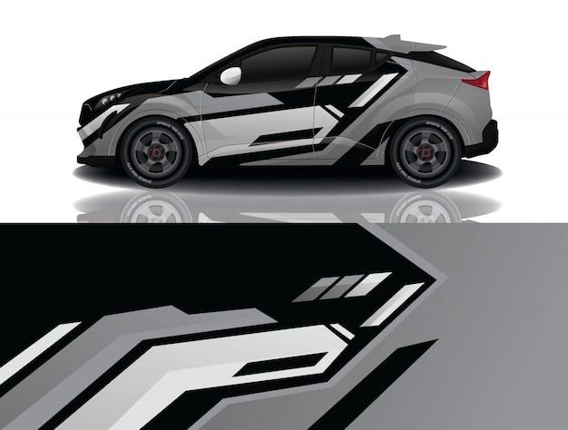 Suv Car Decal Wrap Wektor