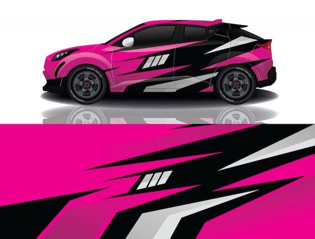 Suv Car Decal Wrap Wektor