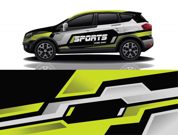SUV samochód naklejek ilustracji