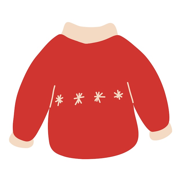 Plik wektorowy sweter świąteczny sweter kreskówkowy wygodna odzież zimowa z dzianiny wełniana, wygodna, śliczna, ręcznie rysowana