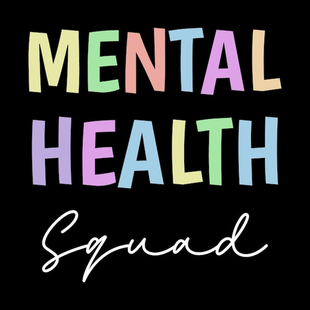Plik wektorowy Świadomość zdrowia psychicznego depresja choroba mózgu człowieka projekt koszulki