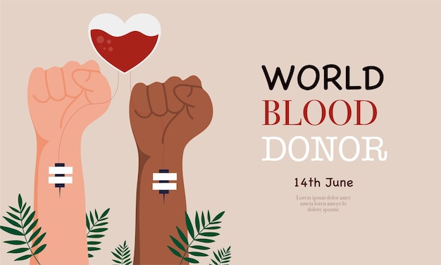 Świat Krwi Dawcy Dzień Ilustracja Wektor