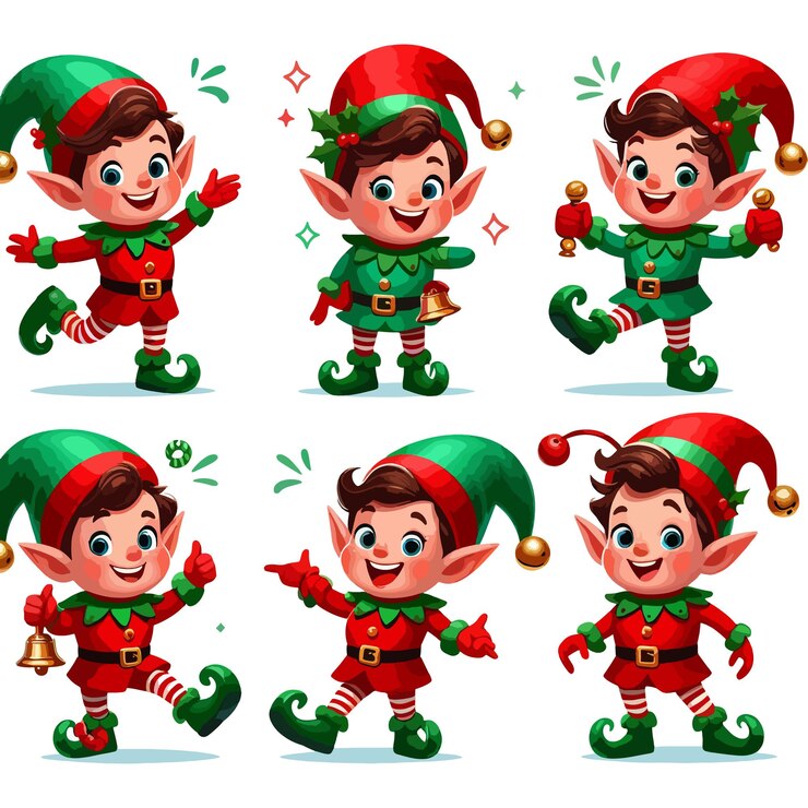 Wektor świąteczna seria elf elf elf elf elf elf elf elf elf