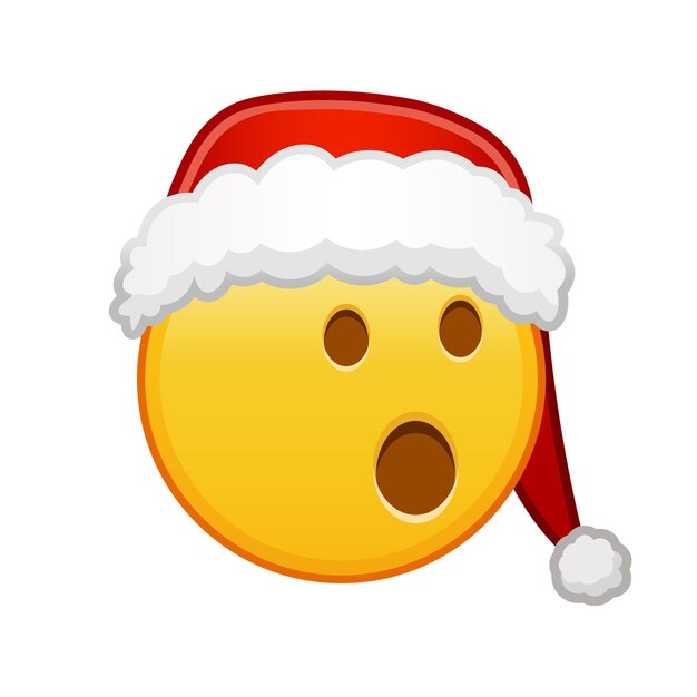 Świąteczna Twarz Z Otwartymi Ustami Duży Rozmiar żółtego Uśmiechu Emoji