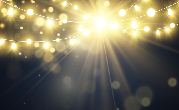 Świąteczne Jasne Piękne światła Elementy Projektowe świecące światła Do Projektowania Kartek świątecznych