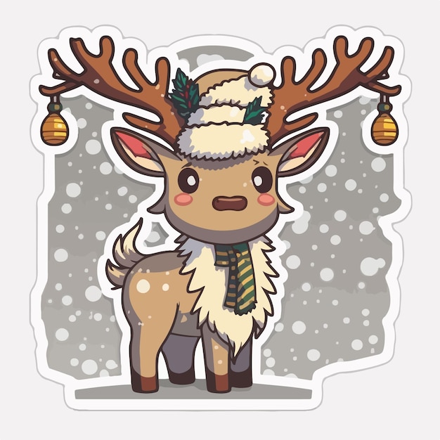 Świąteczne naklejki z jeleniami Boże Narodzenie naklejki z postaciami reniferów Kolekcja zimowa