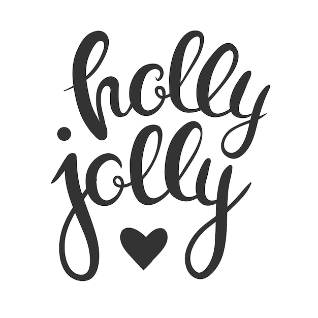 Świąteczne napisy Holly Jolly