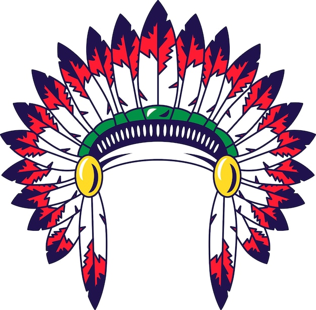 Świąteczny nakrycie głowy z piórami wodza Indian