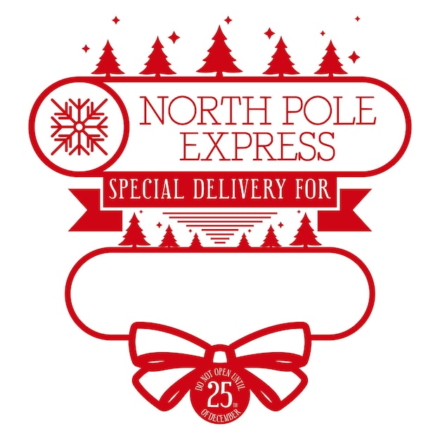 Świąteczny Projekt Na Spersonalizowaną Torbę Na Prezent Od Santa Claus North Pole Express