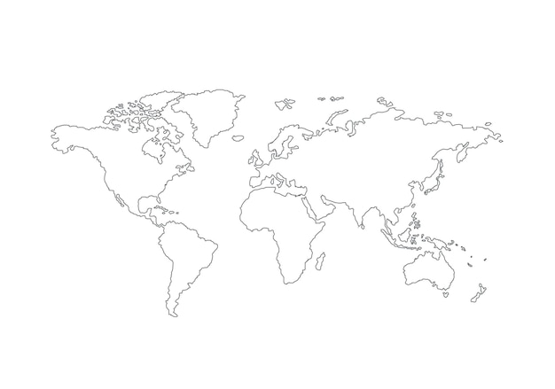 Światowa mapa glob kraju tło wektor ilustracja