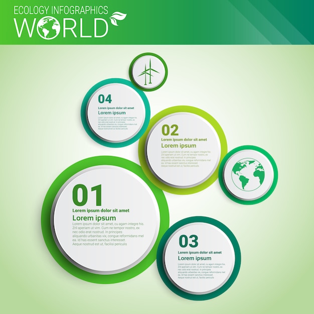 Światowa Ochrona środowiska Zielona Energia Ekologia Infografika Sztandar Z Kopii Przestrzenią