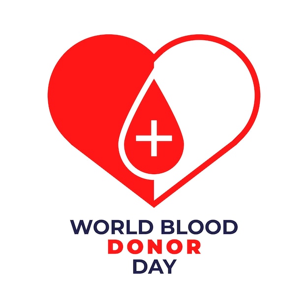 Światowy Dzień Dawcy Krwi 14 Czerwca Wektor Dzień Dawcy Krwi