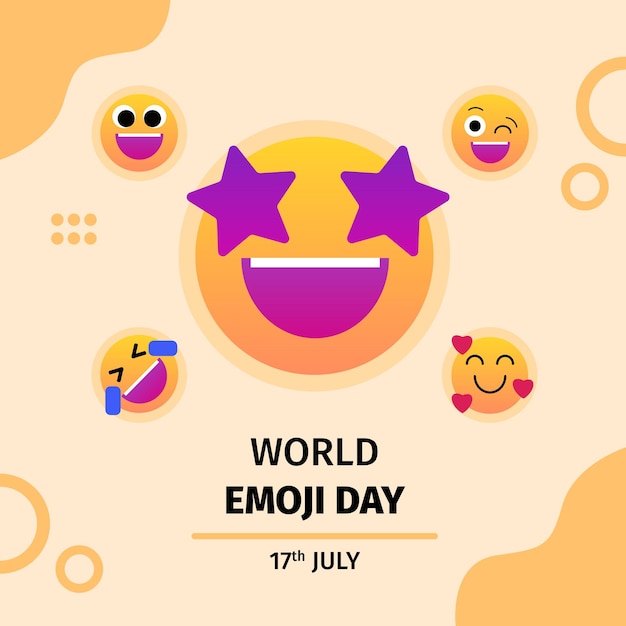 Światowy Dzień Emoji Z Emotikonami