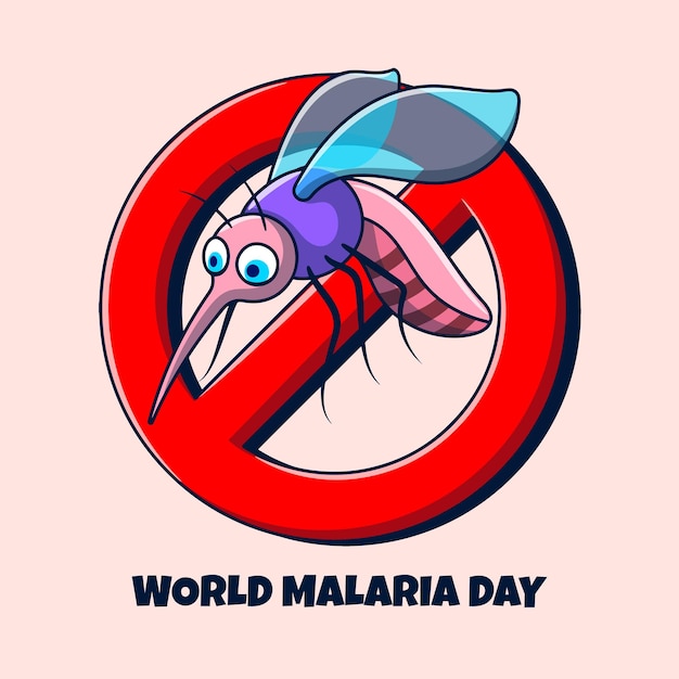 Światowy Dzień Malarii Clipartów Ilustracja Kolorowy Ręcznie Rysowane Doodle Stylu