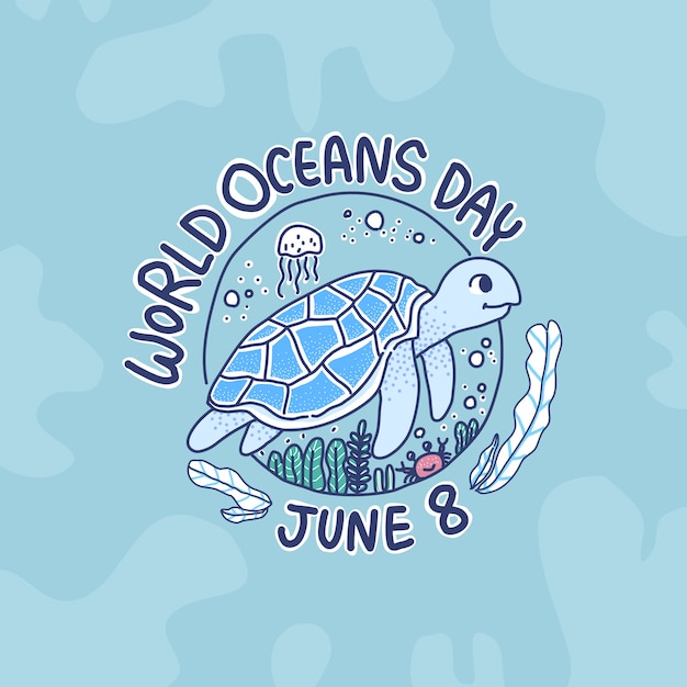 Plik wektorowy Światowy dzień oceanów